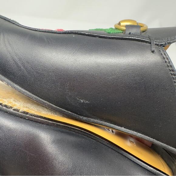 Gucci Princetown Flower Embroidered Loafers Mules 38.5 - Picture 10 of 10